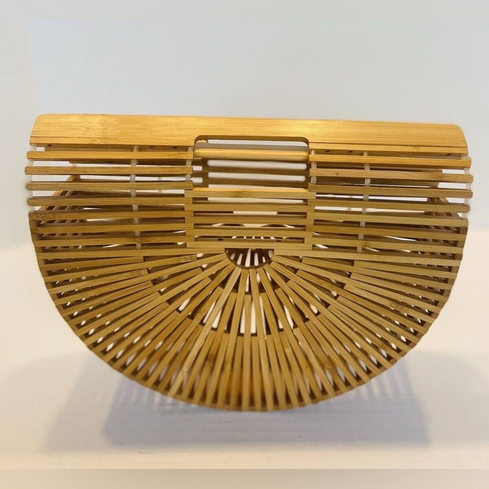Bamboo Half-Moon Bag - Natural